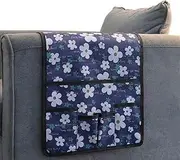 Sofa Armrest Organizer Pockets,Hanging Storage Bag,Sofa Side Pockets Console Stand Linen Curtains Hanging Storage Bag Sofa Armrest Bag Armrest Hanging Storage Bag Arm Rest Organiser (Color : A)