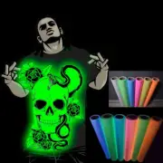 Glow In The Dark Vinyl Heat Press Transfer Film Garment T-Shirt HTV 50cm Wide