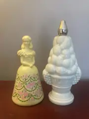 Set Of Two 1970 Vintage Avon Cologne / Perfume Bottles Southern Belle / Elusive