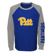 Outerstuff Pittsburgh Panthers NCAA Boy's Youth (8-20) Thermal Shirt, Royal/Grey