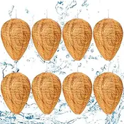 DECYOOL 8 Pack Wasp Nest Decoy Hanging Wasp for Wasps Hornets Yellow Jackets Outdoor Waterproof Material (Orange)