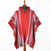 Sale! Llama Wool Mens Womans UNISEX Hooded Poncho Cape Coat Jacket Pullover