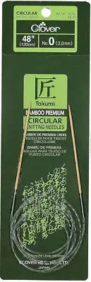Bamboo Circular Knitting Needles Takumi, 48-Inch Size 0