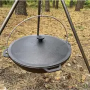 Asian cast iron cauldron with cast iron lid 6 liters. Thickness 3.8 mm