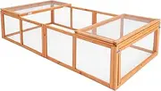 Chicken Coop Run Extension, 180 x 90 x 48 cm, Honey Red, Galvanised Wire Mesh
