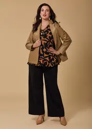 [TS] Taking Shape Ponte Harper Wide Leg Pant Size 10 in Black - Plus Size Women's Clothing Black