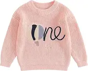 [MAHUAOYIXI] Newborn Baby Girl Boy Warm Clothes Letters Embroidery Long Sleeve Knit Sweater Knitted Pullover Jumper Top Sweatshirt Chunky Knitwear Toddler Infant Fall Winter Outfits
