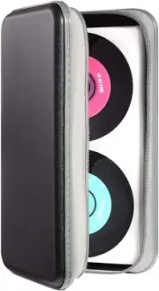CD Case,96 Capacity CD Holder Hard Plastic CD Storage Wallet Protective CD/DVD C