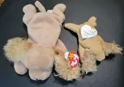 TY Spunky beanie baby and Spunky teenie beanie baby ( tag has fallen off Teanie)