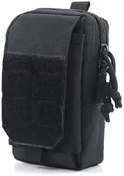 Tactical Pouch Military Waist Bag Outdoor Men EDC Tool Bag Utility Gadget Organizer Vest Pack Purse Mobile Phone Case Hunting Compact Bag .A Patch Carabiner Included