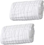JOINPAYA 2pcs Baby Belly Wrap Muslin Burp Cloths Soft Face Cloth for Infant Bath Towel