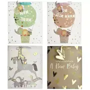 ESC08 Baby Shower Flying Animals Gift Bags, 12-3/4-inch, 4-piece