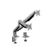 Brateck Ldt82 C024E Dual Screen Mech Spring Monitor Arm Matte Silver