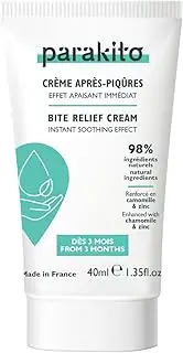 PARAKITO Mosquito Bite Relief Cream - Mozzie & Insect Bite Cream w/Chamomile, Rosemary & Shea Butter, Reduce Itching & Inflammation, Cruelty-free & Paraben-Free. 40ml