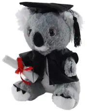 Graduation Koala Stuffed animal plush toy 7"/18cm Elka