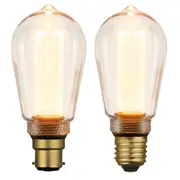 4w LED B22, E27 ST64 Pear Globe Warm White 1800k 9B22LED22, 9E27LED22