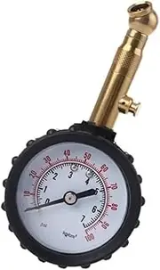Air Pressure Tire Gauge with Rubber Hose Dial Type Measuring Gauge 0-100 Used for Measuring Tire Pressure of for Car