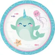 Narwhal Party 7 Inch Paper Plates 8 Pack Narwhal Birthday Party Tableware