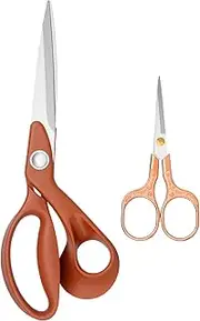 Frepxzlk Fabric Scissors，10 Inch Heavy Duty Dressmaking Scissor+5 Inch Craft Scissors, Tailor Scissor, Dressmakers Shear for Altering, Sewing, Cutting Fabric,Clothes.Set of 2