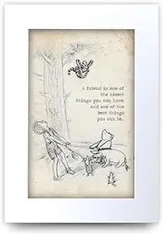 HWC Trading Winnie the Pooh Nicest Best Friend A4 Printed Quote Nursery Print Baby Shower Room Gifts New Born Bedroom Gift Print Photo Picture Display