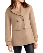 [Belle & Bloom] Forget You Wool Blend Military Peacoat - Oat
