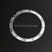 Silver & Blue 39mm Flat Aluminium Bezel Insert For Divers Watch Seiko Mod Turtle