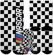 For Bare Feet NASCAR Checkered Flag Crew Sock Size Large