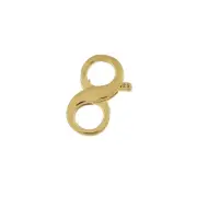 Gold Plated Sterling Silver Double Opening Infinity Lobster Clasp 16mm #51688