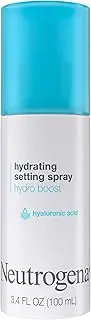 Neutrogena Hydro Boost Hydrating Makeup Setting Spray with Hyaluronic Acid, Longwear Makeup Setting Facial Mist for Smooth, Glowing, Dewy Skin, Non-Comedogenic & Hypoallergenic, 3.4 fl. oz