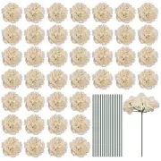 Silk Hydrangea Flowers, White Pink Artificial Flowers for Wedding 30 Set