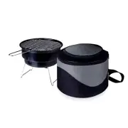 Picnic Time Caliente Portable Charcoal Grill And Cooler Tote