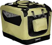 Amazon Basics Premium Folding Portable Soft Pet Crate - 53 x 38 x 38 centimeters, KHAKI