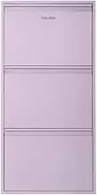 CASA DORA Shoe Cabinet with 3 Flip Drawers - Slim Shoe Storage Cabinet for Bedroom Hallway Home Decor - Entryway Shoe Cabinet Storage, Durable & Long Lasting Shoe Rack Storage (Pastel Lilac)