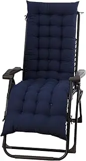 ele ELEOPTION Chair Cushion with Ties Rocking Recliners Chair Cushions High Back, Patio Chair Pad for Indoor and Outdoor Chaise Lounger Cushion 19x47inch Navy