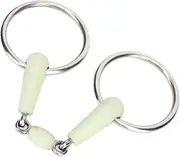 Horse Snaffle Bit, Rubber Wrapped Stainless Steel Loose Ring Horse Mouth Bit Loose Link Horse Mouth Bit for Horse Training and Riding
