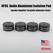 4x Aluminium Turntable Isolation Pad Stand Audio Speaker Subwoofer AMP Feet DIY