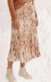 Sportscraft Myra Pleat Skirt, Pink Multi, Sz12