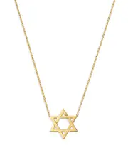Zoe Chicco 14K Yellow Gold Spiritual Star of David Pendant Necklace, 14-16