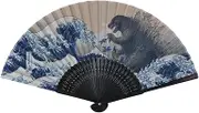 Godzilla 8510 Folding Fan, 36 Views of Wealth, Large Monster Figure