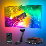 Govee Envisual TV LED Backlight T2 with Dual Cameras, 11.8ft RGBIC Wi-Fi LED Strip Lights for 55-65 inch TVs, Double Strip Light Beads, Adapts to Ultra-Thin TVs, Smart App Control, Music Sync