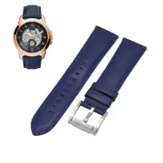 ME3054 22mm Blue Leather Watch Strap For Fossil