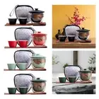 Chinese Tea Set Portable Teapot and Cups for Housewarming Tea Lover Climbing