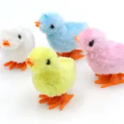 Fluffy Wind up Chicken Dance Clockwork Plush Chicken Fun Kids Toy B-fo
