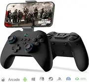 arVin Wireless Bluetooth Gamepad Hall Joystick Double Cut Trigger Key for Android/iOS/PS3/PS4/Switch/PC, with Six-Axis Gyroscope/Vibration/Macro Programming Support Steaming/Cloud Gaming