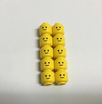 LEGO Parts - 10 pcs Classic Yellow Heads - Retro 80s Spaceman Head Brand NEW