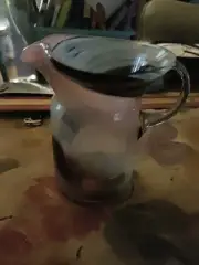1970 Handblow Becaft Glass Pitcher