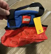 New LEGO STORAGE Bin Bucket Travel Collapse Bag Carry Organizer Red Blue Tote
