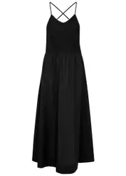 Faithfull The Brand Camera Cotton Midi Dress - Black - XL (UK16 / XL) XL (UK16 / XL)