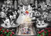 Tenyo Puzzle 1000pc - Disney Mickey and Minnie - Forever Promise Wedding Dream Frost Art