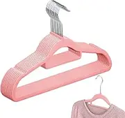 Non Slip Hangers | Non Slip Flocked Hangers | Compact Non-Marking Smooth Swivel Hook for Pants Coats Skirts Suits Underwear